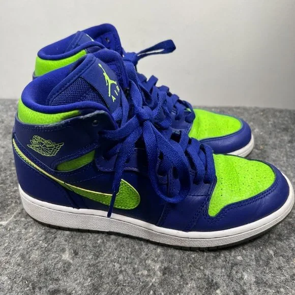 Nike Air Jordan 1 Retro High PS Kids Concord Electric Green Blue 705300-407 4.5Y - Picture 13 of 16